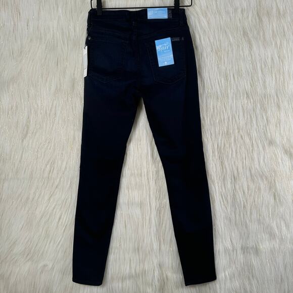 NEW 7 For All Mankind b(air) High Waist Super Skinny Jean Dark Wash Stretch 27 - Picture 4 of 10